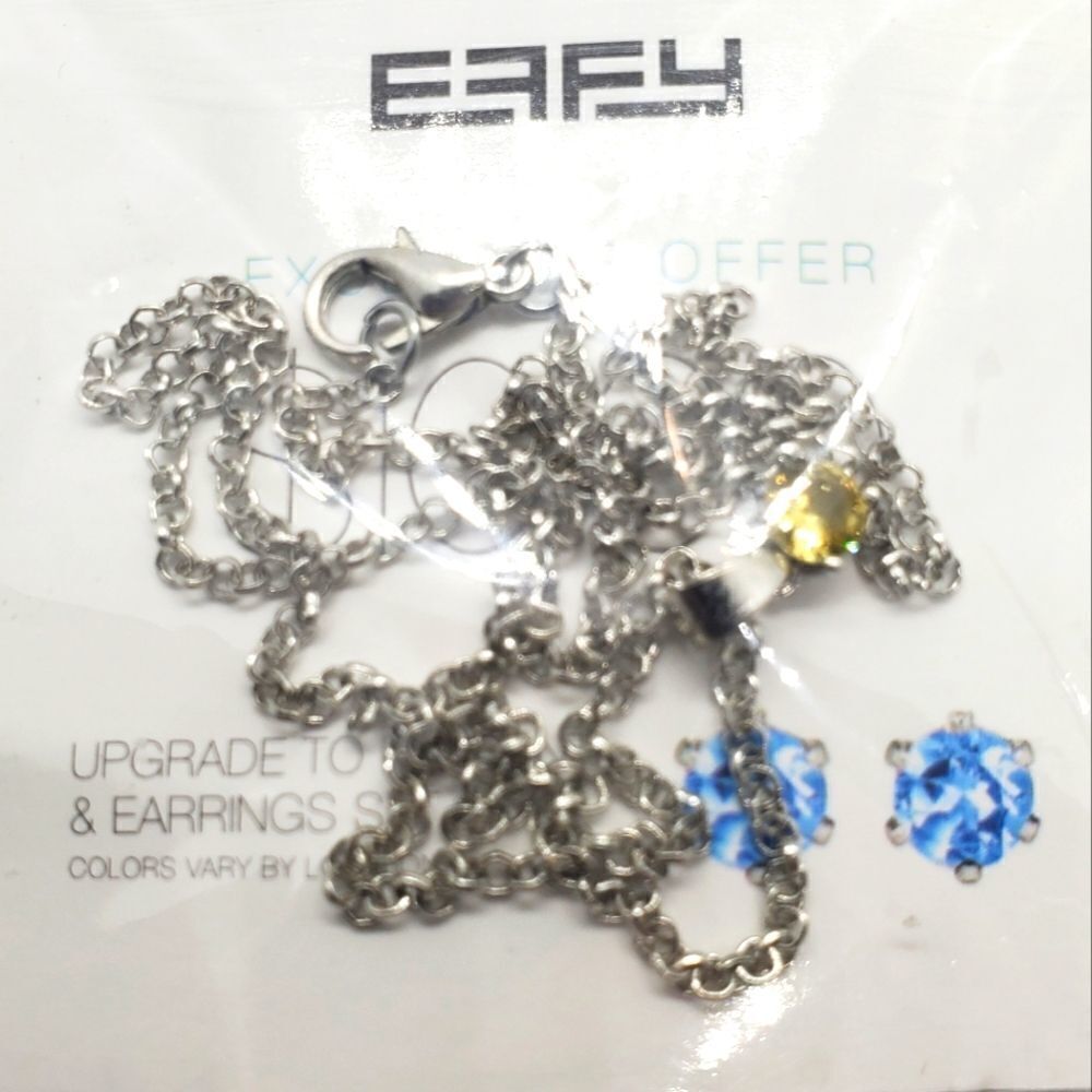 NWT Effy Yellow & Silver Colored Necklace